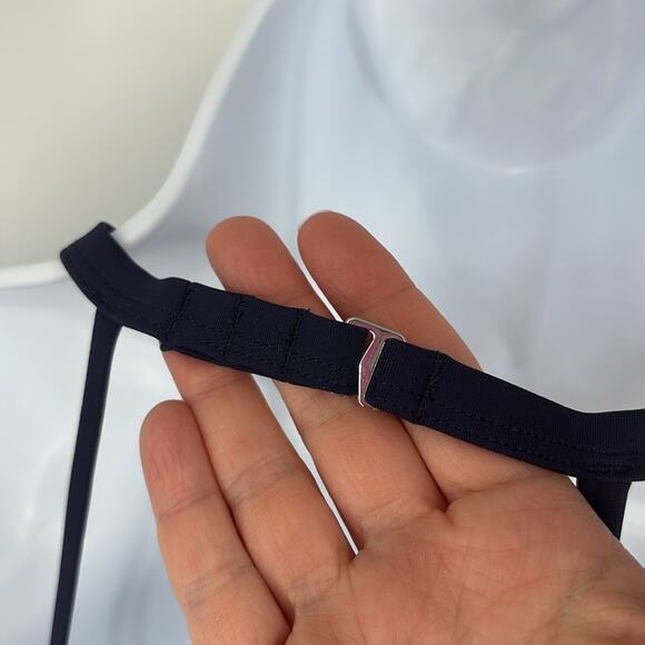 Cupshe Womens Navy Blue One Piece Swimsuit Mesh Details Size Medium - Picture 5 of 16